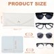 thumbnail image 2 of Funda de gafas de cuero con botón y paño de limpieza para hombres y mujeres, estuches para gafas de sol (blanco), 2 of 6