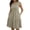 Khaki, variant on Smsaxvxz Women's Summer Dress Fashion Solid Crew Neck Sleeveless Sundress Casual Loose Flowy Hem Knee Length T-Shirt Mini Dress Purple L