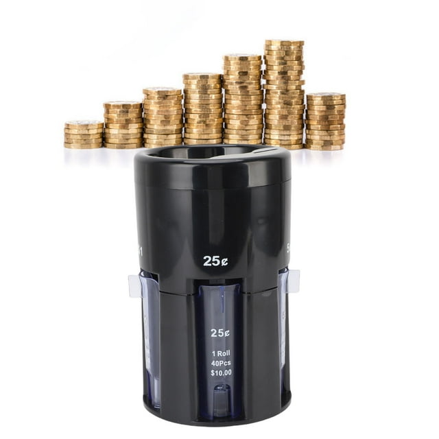 Coin Sorter Counter Holder, High Efficiency Compact Size Coin Sort Machine Easy Operating for Home