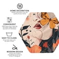 thumbnail image 3 of Disketp Butterfly Floral Elegance Funny Coasters,4 Pcs Leather Coasters with Holder, Perfect Housewarming Hostess Gifts,Protect Furniture from Water Marks Scratch and Damage-Hexagon, 3 of 6