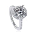thumbnail image 4 of 3/4ct Oval Halo Vintage Ring Setting 14K White Gold Semi Mount, 4 of 4