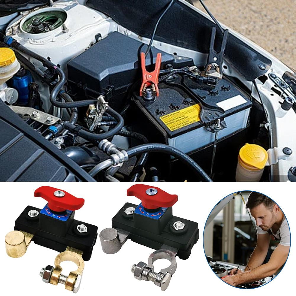Universal Car Battery Disconnect Isolator Cut Off ,12V/24V Car Battery Disconnect Isolator Power Negative Terminal Cut Off Kill Switches for Cars Truck RV Marine Boat ATV Motorcycle