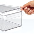 thumbnail image 5 of Contenedor de almacenamiento con tapa – Contenedor de plástico para frutas, verduras, queso, etc. – Almacenamiento de cocina para refrigerador o congelador – Transparente, 5 of 5