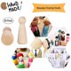 thumbnail image 1 of onlyliua Liquidación de Ahorro de Verano Muñecas de Madera Pintadas a Mano, Manualidades de Madera para Niños Sin Terminar, Juegos de Bloques En Blanco, 1 of 7