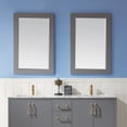 thumbnail image 5 of Ivy 24" Rectangular Bathroom Wood Framed Wall Mirror in Gray, 5 of 9