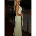 thumbnail image 4 of Women’s Elegant Evening Dress – 3D Floral Deep V Neck Backless Gown with High Slit, 4 of 6