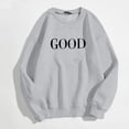 thumbnail image 5 of Bmisegm T-Shirts Graphiques à Manches Longues Décontractés pour Femmes, Chandails à Col Rond, Hauts à Enfiler pour Femmes, Chandails Décontractés pour Femmes, Gris P, 5 of 5