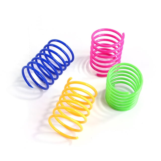 Jouets pour Chatons Larges Durables à Ressort Épais Jouet pour Chat Ressorts Colorés Jouet pour Animaux Ressorts Spirales 4/8/16/20 Pcs 4 Pcs 5.5x2cm