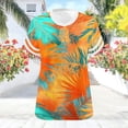 thumbnail image 5 of gakvbuo Women'S Plus Size Tunic Tops Oversized V-Neck Short Sleeve Color Blocks Summer Shirt Loose Sports T-Shirt, 5 of 6