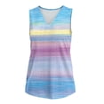 thumbnail image 4 of Enjoytime Womens Summer Tops Striped V-Neck Sleeveless Tank Top Boho Beach Vacation Casual Plus Size Shirts, 4 of 6