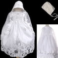 thumbnail image 3 of Baby Girl & Toddler 3 pc Christening Formal Dress for Baptism White size: 0M-30M, 3 of 9