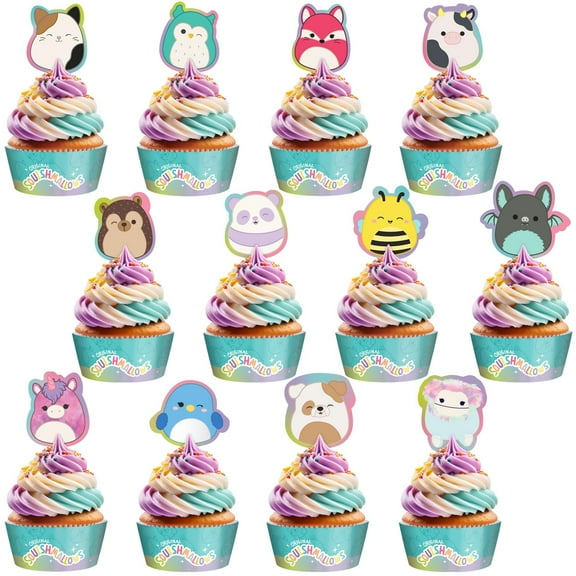 Squishmallows Cupcake Toppers & Squishmallows Cupcake Wrappers