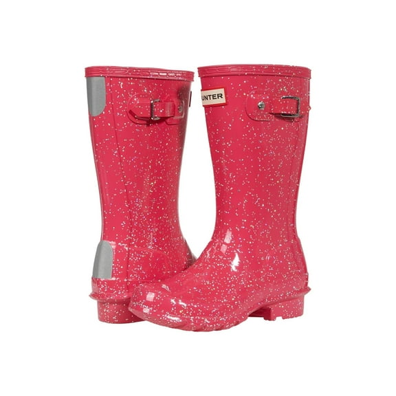 Hunter Kids Original Giant Glitter Boot Pink Mid Calf Rain Boots