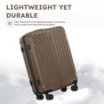 thumbnail image 2 of Gowill 3 Piece Luggage Set 28/24/20 inch Hardshell Lightweight Carry-on and Checked Suitcase with Spinner Wheels.Brown, 2 of 8