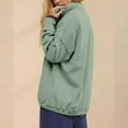thumbnail image 4 of Uqiangy Pullover Sweatshirt Shewin Hoodies For Women Long Sweatshirt Plain Sweatshirt Women Oversized Long Sleeve Loose Fitting Long Sleeve Tops For Women Plain Sweatshirt Green L, 4 of 9