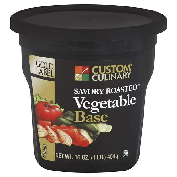 Custom Culinary Gold Label Savory Roasted Vegetable Base, 1 Pound - 6 per case.