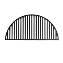BBQGuys Signature Half Moon Cast Iron Cooking Grate For 18-Inch Kamado Grills - Fits Big Green Egg Large & Kamado Joe Classic - BBQ-KHM-18-CI