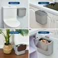 thumbnail image 7 of 1.8 Gallon Kitchen Hanging Small Trash Can with Stainless Steel Lid, Odor-Free Compost Bin, Space-Saving Garbage Can for Cabinet, Under Sink, RV, Bathroom, Grey, 7 of 7