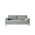 thumbnail image 5 of HMD Astoria Linen Square Arm 3-Seater Sofa with 2 Throw Pillow, Gray, 5 of 5