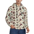 thumbnail image 2 of Salouo Insects A Pattern Men's Fall Hoodie Sweatshirt,Sport Hoodie with Pockets for Men Pullover Casual Hooded Sweatshirt-Large, 2 of 7