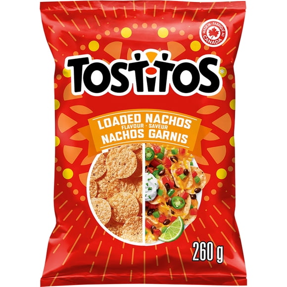 Tostitos, chips tortilla Saveur Nachos garnis.