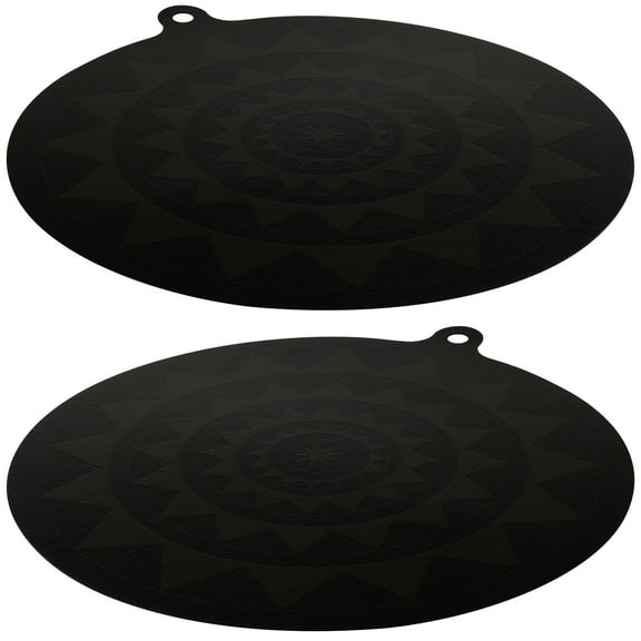 Thermochromic Silicone Induction Cooktop Protect Mat,Silicone mat for Induction Cooktop,Induction Cooktop protective cover 2 pcs (9.5inches)