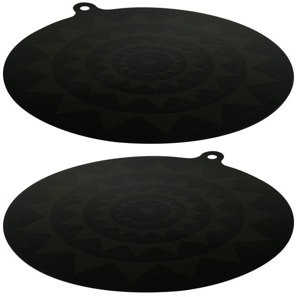 2 Pcs Thermochromic Silicone Induction Cooktop Protector Mat with Hook Nonslip Induction Cooktop Cover Antiscratch Induction Stove Protector Reusable Induction Cooktop Protector for Induction Cooktop