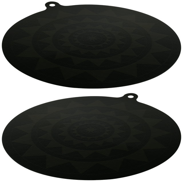 2 Pcs Thermochromic Silicone Induction Cooktop Protector Mat with Hook Nonslip Induction Cooktop Cover Antiscratch Induction Stove Protector Reusable Induction Cooktop Protector for Induction Cooktop