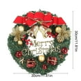 thumbnail image 3 of Christmas Wreath Door Hanging – Green PVC Holiday Wall Decoration for Entryway, Home, Office, Party Scene Arrangement, 3 of 5