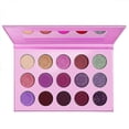 thumbnail image 1 of Paleta de sombras de ojos HUOGUO Maquillaje con purpurina brillante de 15 colores, 1 of 5