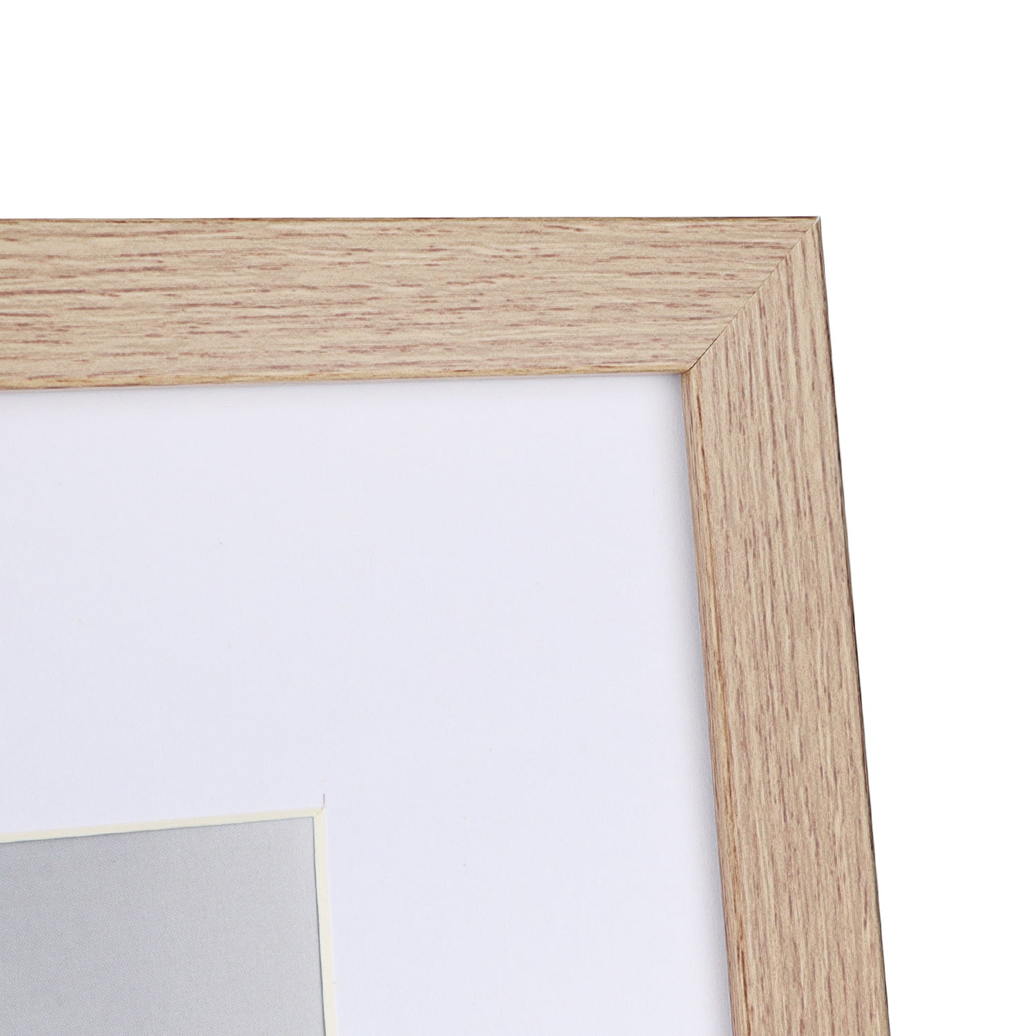 Scholartree 5-Pack Picture Frames, 8x10 with Mat & 11x14 Without Mat, Shatter-Safe Wall Gallery Set,Brown