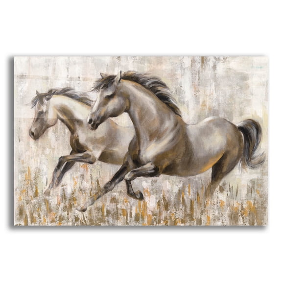 Epic Art 'Running Horses' by Silvia Vassileva, Acrylic Glass Wall Art, 24"x16"