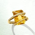 thumbnail image 4 of Ross-Simons 7.00 Carat Citrine and .15 ct. t.w. Diamond Ring in 14kt Yellow Gold, Women's, Adult, 4 of 5