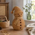 thumbnail image 5 of Farmhouse Christmas Decor, 12 Inch Rustic Handwoven Snowman,Xmas Tabletop Centerpiece for Mantel Fireplace Home Tiered Tray Holiday Party Decor, 5 of 7