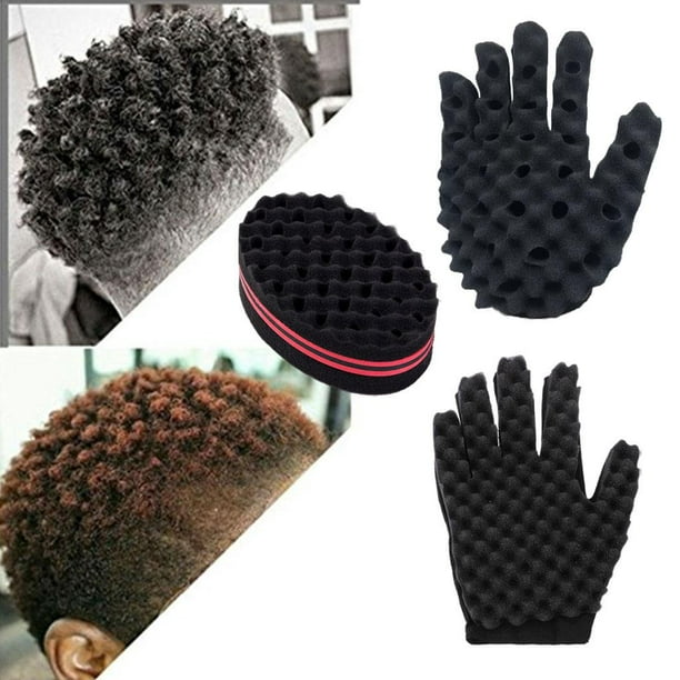 Kit de guantes de esponja para rizar el cabello, esponja suave para torcer el cabello, esponja de 1 pieza, de guantes de esponja para el cabello