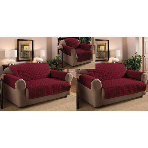 Polyester Microfiber Quilted Chair Loveseat and Sofa Protector Cover 3