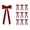 A004- Wine, variant on White Velvet Bows with Long Tails, 10-Pack 12.4 Inch, for Christmas Tree and Wreath Decorations