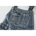 thumbnail image 5 of KIDSCOOL SPACE Little Girl Jean Overalls,Big Ripped Denim Shortalls,Blue,2-3 Years, 5 of 7