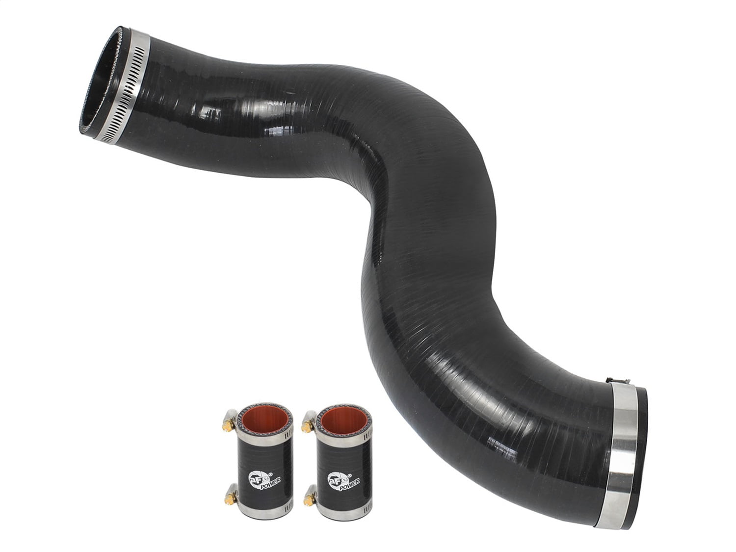 aFe Power 46-20174-B Black 3 Intercooler Hot and Cold Side Tube with Couplings and Clamps Kit Non-CARB Compliant 