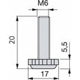 thumbnail image 2 of Pie nivelador Rawiri para mueble, M6x20mm, Juego de 20 piezas, 2 of 5