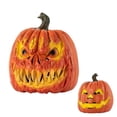 thumbnail image 2 of Jack O Lantern Decor Spooky Pumpkin Decor for Indoor Halloween Decor Porch Decor Haunted House Decor Resin Pumpkin 13X12X6 Inch Double Face Scary Halloween Prop for Holiday Home, 2 of 8