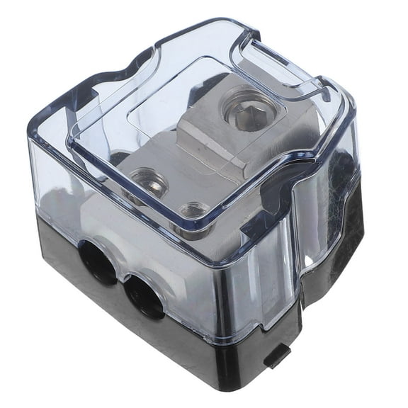 WHAMVOX 1 Set Car Audio Power Splitter 2 Way Distribution Block 4ga In 8ga Out Automotive Audio Ground Cable Splitter Power Distributor