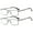 2 Pairs of Gunmetal, variant on 2 Pairs of Business Spring Hinges Rectangle Reading Glasses 1.00 for Men Anti-blue Light Presbyopic Glasses Metal Readers +1.00