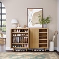 thumbnail image 2 of 5-Tier Storage with 4 Adjustable Shelves, Rustic Entryway Shoe Bench for Hallway & Foyer, 2 of 8