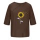 thumbnail image 4 of Blusas de Manga Corta para las Mujeres Impresas Cuello Redondo Camiseta Casual, Blusa de Algodón de Imitación para las Mujeres, 4 of 4