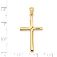 thumbnail image 2 of Pendentif Croix en Satin Finition Or Jaune 14K, 2 of 2