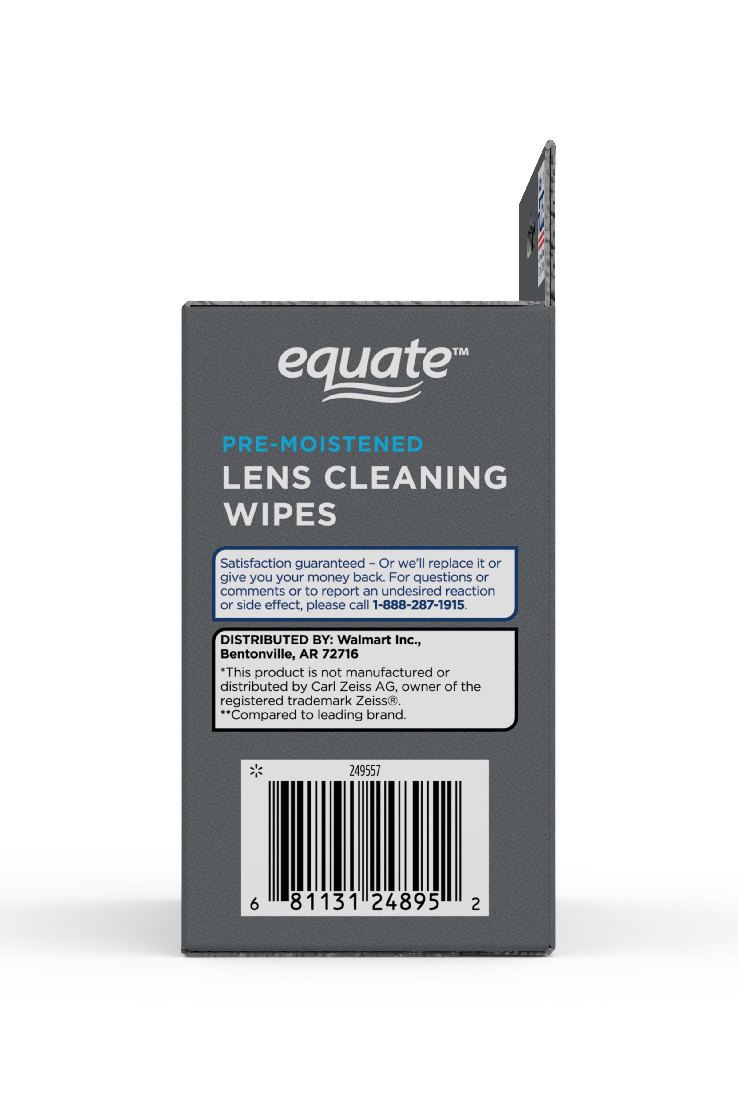 Equate Pre-Moistened Cleaning Lens Wipes, 50 Count