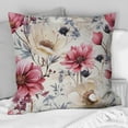 thumbnail image 2 of Designart "Wildflower Serenity In Pink And Beige I" Floral Printed Throw Pillow, 2 of 5
