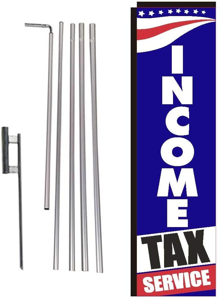 four INCOME TAX SERVICE 2 15 Swooper #8 Feather Flags KIT 4 four INCOME TAX SERVICE 2 15 Swooper #8 Feather Flags KIT 4