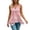 Red, variant on Women’S 2-In-1 Sleeveless Lace Tank Top, Casual Button Detail Mesh Vest, Polyester, 1pc, Sizes S To Xxxxxl